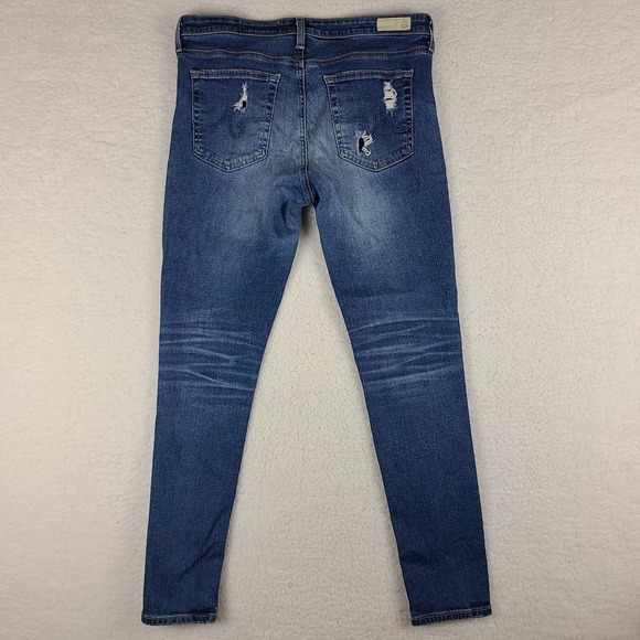 AG‎ Adriano Goldschmied Jeans Womens 31 The Middi Ankle Legging Medium Wash Blue - Picture 10 of 11